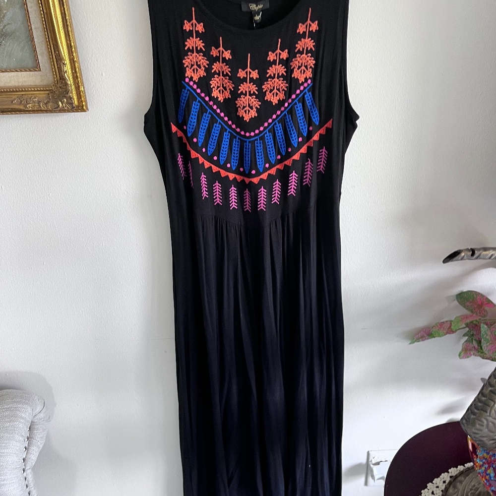 Black boho dress